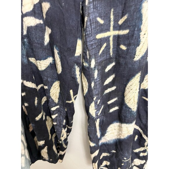 Soft Surroundings Velora Pants Sz 8 Shibori Navy Flowy Wrap Palazzo $115 Wide - Picture 3 of 10